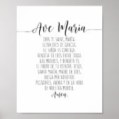 Ave Maria, Dios Te Salve María llena Eres de Graci Poster (Voorkant)