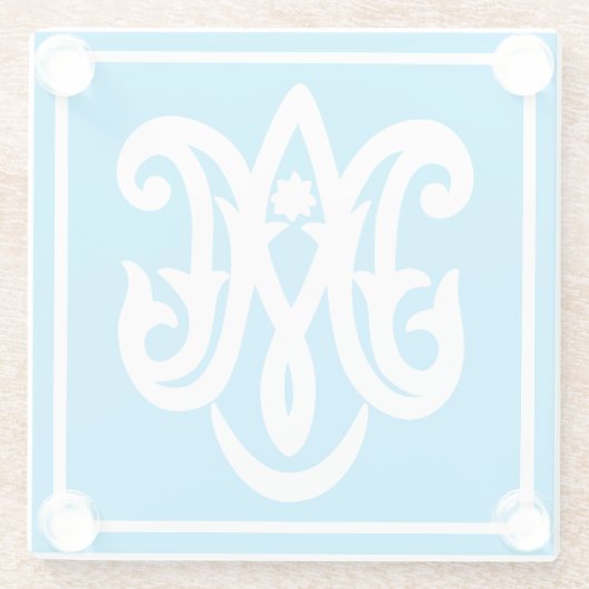 Ave Maria Glazen Onderzetter (Achterkant)