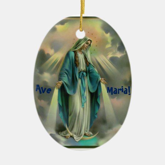 Ave Maria Keramisch Ornament (Voorkant)
