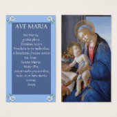 AVE MARIA Latin Prayer Kaarten Visitekaartje (Voorkant /achterkant)