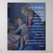 AVE MARIA Latin Prayer Poster (Voorkant)
