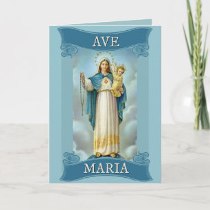 AVE MARIA MAAGD MARIA KIND JEZUS Rozenkrans Kaart