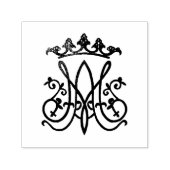 Ave Maria Monogram Zelfinktende Stempel (Design)