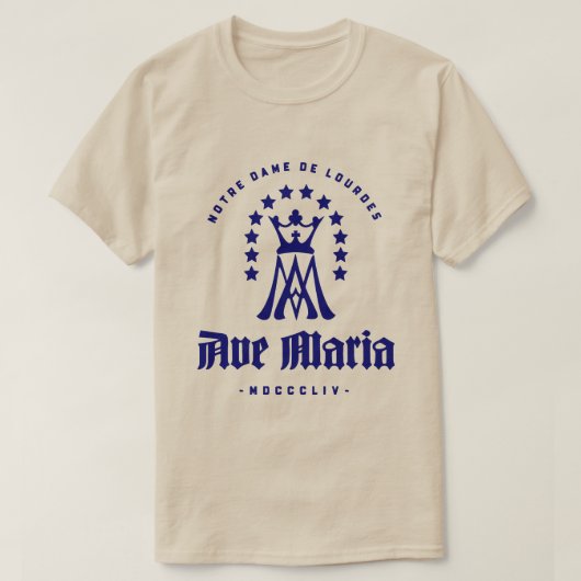AVE MARIA NOTRE DAME DE LOURDES T-SHIRT (Design voorkant)