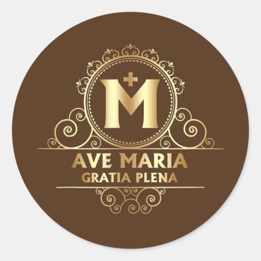 Ave Maria Schubert Latijnse Massale naakte moeder Ronde Sticker (Voorkant)