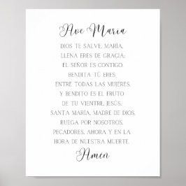 Ave Maria Spaans Gebed Poster