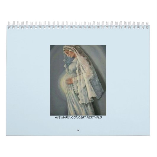 Ave maria Two Page, Medium, White Calendar Kalender (Hoes)