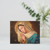 Ave Maria ... Virgin Mary Briefkaart (Staand voorkant)