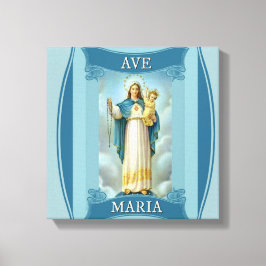AVE MARIA VIRGIN MARY CHRIST CHILD Rosary Canvas Afdruk