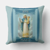 AVE MARIA VIRGIN MARY CHRIST CHILD Rosary Kussen (Achterkant)