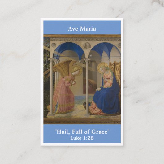 Ave Maria Wees Gegroet Maria gebedskaart Visitekaartje (Voorkant)