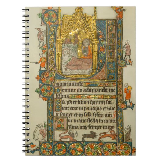 Ave Maris Stella Kerstmis Medieval Manuscript Notitieboek (Voorkant)