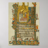 Ave Maris Stella Kerstmis Medieval Manuscript Poster (Voorkant)