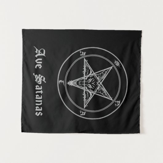 Ave Satanas Tapestry Wandkleed (Voorkant (horizontaal))