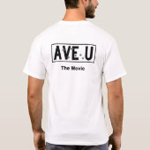 Ave U Movie Street Sign Wit T-shirt (Achterkant)