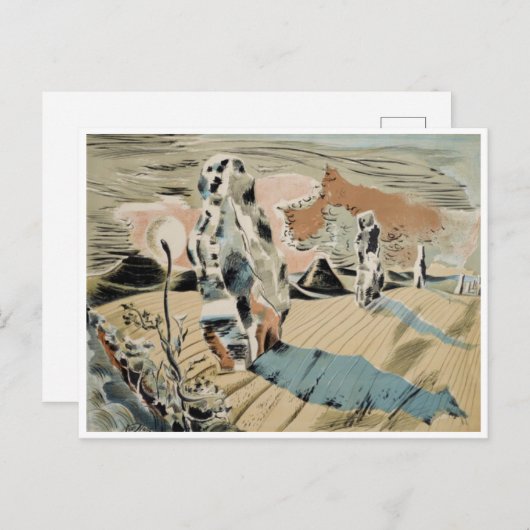 Avebury (1937) van Paul Nash Briefkaart (Voorkant / Achterkant)