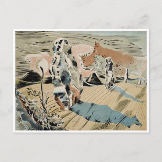 Avebury (1937) van Paul Nash Briefkaart (Voorkant)