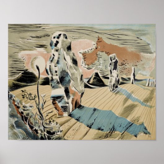Avebury (1937) van Paul Nash Poster (Voorkant)