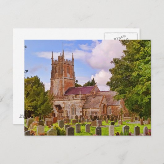 Avebury-kerk Briefkaart (Voorkant / Achterkant)