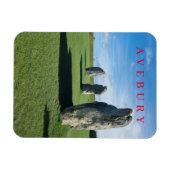 Avebury stenen cirkel uitzicht koelkastmagneet magneet (Horizontaal)