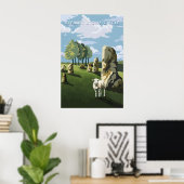 Avebury Stone Circle Wiltshire Travel Poster (Thuiskantoor)