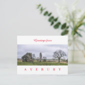 Avebury stone uitzicht briefkaart (Staand voorkant)