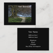 Avebury, Wiltshire, Engeland. Boom en pad. Visitekaartje (Voorkant / Achterkant)