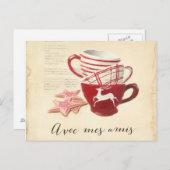 Avec Mes Amis Briefkaart (Voorkant / Achterkant)