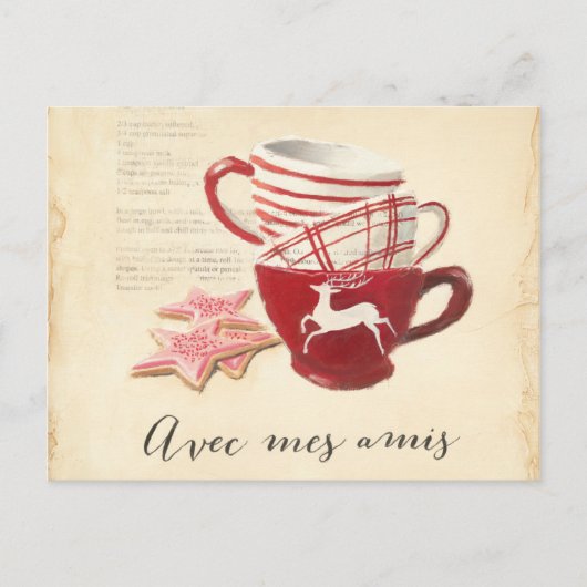 Avec Mes Amis Briefkaart (Voorkant)