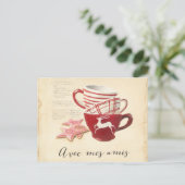 Avec Mes Amis Briefkaart (Staand voorkant)