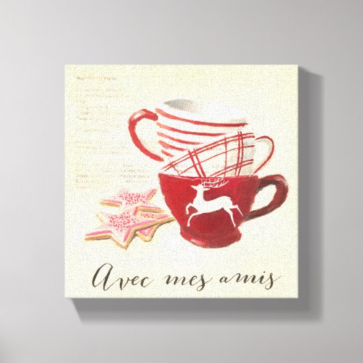 Avec Mes Amis Canvas Afdruk (Voorkant)