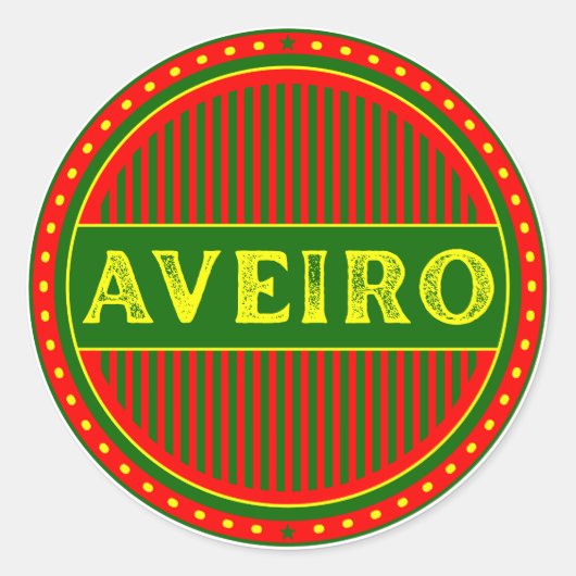 Aveiro City Pride Emblem – Portuguese Identity Ronde Sticker (Voorkant)