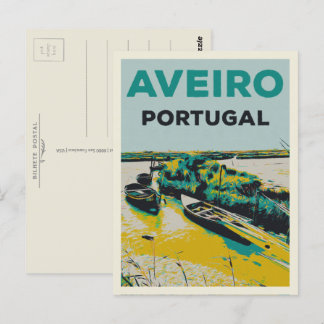 Aveiro lagoon Portugal Briefkaart