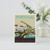 Aveiro lagune illustratie Portugal Briefkaart (Staand voorkant)