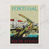 Aveiro lagune illustratie Portugal Briefkaart (Voorkant)