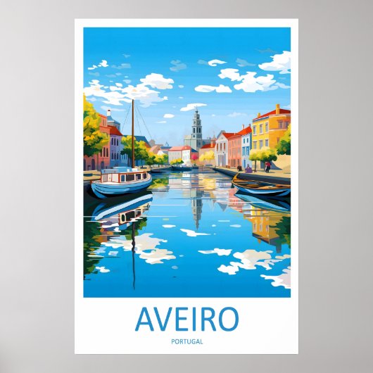 Aveiro Nationaal Ski Poster Vintage Park Reizen (Voorkant)