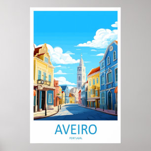 Aveiro Park Ski Nationaal Poster Vintage Reizen