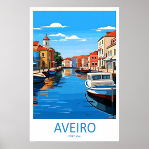 Aveiro Park Vintage Ski Reisposter Nationaal Poster