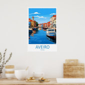 Aveiro Park Vintage Ski Reisposter Nationaal Poster (Keuken)