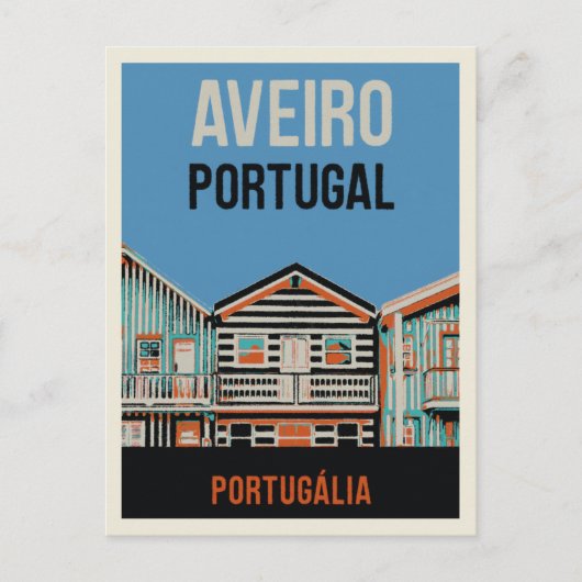 Aveiro Portugal Briefkaart (Voorkant)