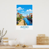 Aveiro Ski Reispark Nationaal Vintage Poster (Keuken)