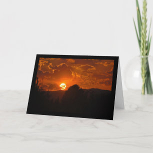 Avend Landschap Bij Zonsondergang Kaart