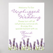 Avender Unplugged Wedding Sign Poster (Voorkant)