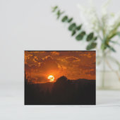 Avendlandschap bij zonsondergang briefkaart (Staand voorkant)