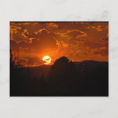 Avendlandschap bij zonsondergang briefkaart (Voorkant)