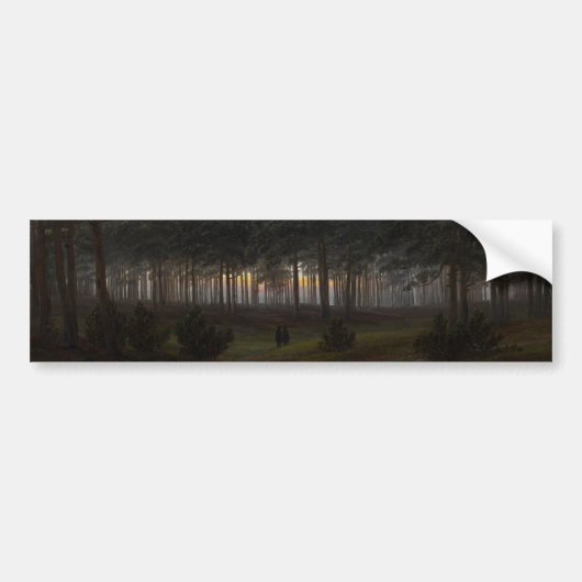 Avendlandschap (door Caspar David Friedrich) Bumpersticker (Voorkant)