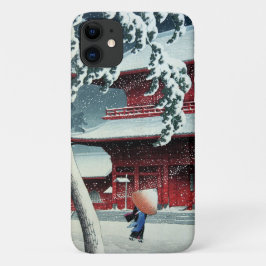 Avendsneeuw bij de Edo-rivier Hasui Kawase Case-Mate iPhone Case