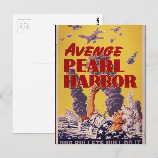 Avenge Pearl Harbour Briefkaart (Voorkant / Achterkant)