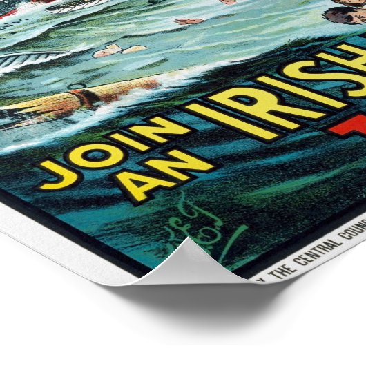 Avenge the Lusitania - Join an Irish Regiment Poster (Hoek)