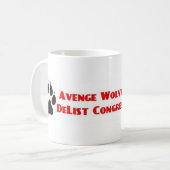 Avenge Wolves Delist Congress Vote Them Out Koffiemok (Voorkant links)